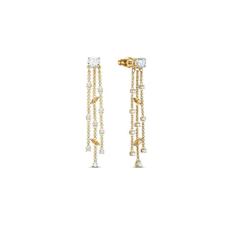 Swarovski Botanical Goddess Tassel Crystal Long Earrings Women Earrings 5535791