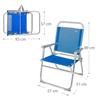 Beach Chair - Aktive Beach - Folding - Aluminum - 57x51x89 Cm - Comfortable and Lightweight