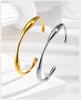 Bracelet jonc minimaliste à ouverture pour femme, Manchette en acier inoxydable pour poignet, Bracelets empilables, Bijoux lisses très polis