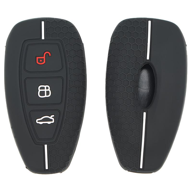 Wabenförmige Silikon-Autoschlüsselhülle für Ford Fiesta/Focus/C-Max