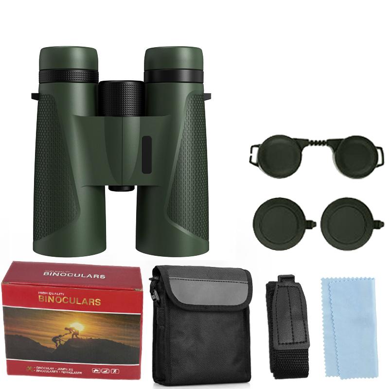 Powerful Telescope 12X42 Professional Binoculars Low Light BAK4-Prism Long Range Waterproof Military Hunting Camping Equipment