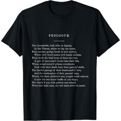 Romeo und Julia Prolog William Shakespeare T-Shirt