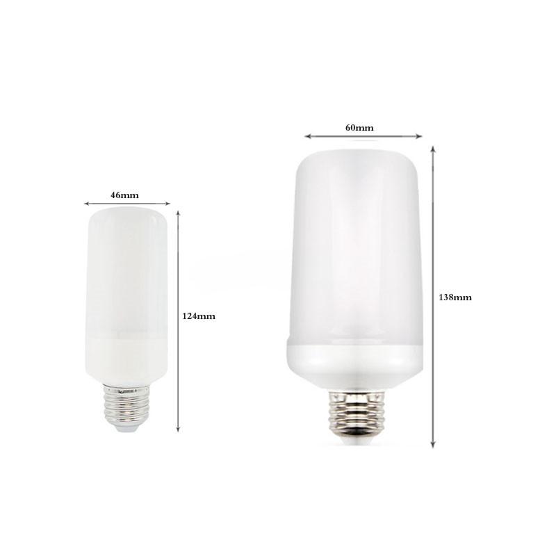 E14 E27 B22 Creative 4 ModesGravity Sensor Flame Lights LED Flame Effect Fire Light Bulb 9W 12W Flickering Emulation Decor Lamp