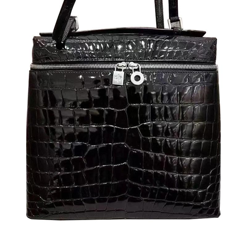 Leather Double-shoulder Crossbody Bag, Leather Box Bag, Lunch Box Bag. Fashionable, Versatile, Elegant and Simple Bag for Women