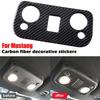 Car Carbon Fiber Roof Reading Lamp Light Trim Sticker For Ford Mustang 2015-
