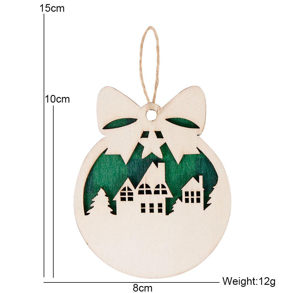 

Charming And Colorful Wooden Christmas Hanging Decorations Perfect For Indoor Celebrations Holiday Green Cabin