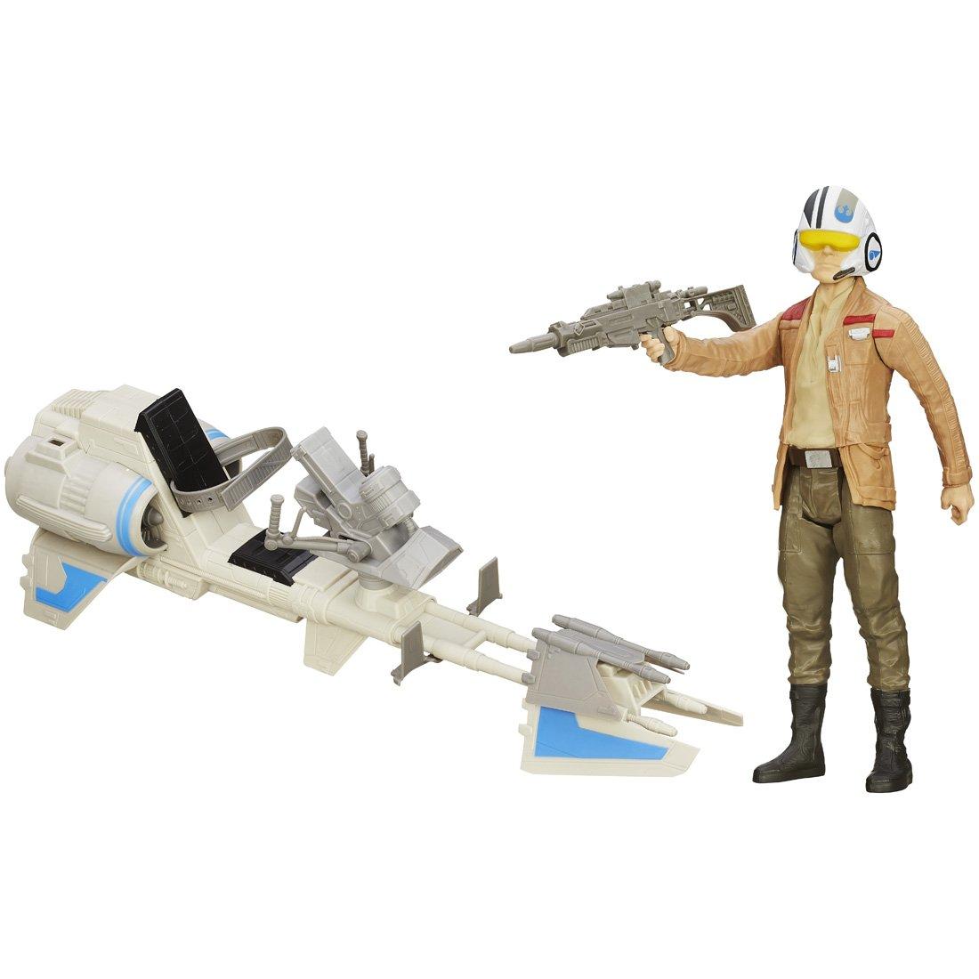 

Star Wars 12 Inch Figure Vehicle Poe Dameron Speeder Bike & &