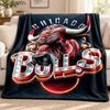 Chicago Bulls Blanket Flannel Blanket Soft Cozy Plush Throw for Sofa Bed Lightweight Home Decoration Outdoor Camping