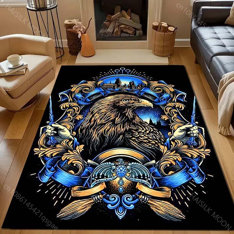 Multiple sizes Eagle emblem magical theme Carpet for Living Room Bedroom Sofa Home Decor Rus Non-slip Floor Mat Luxury Gift