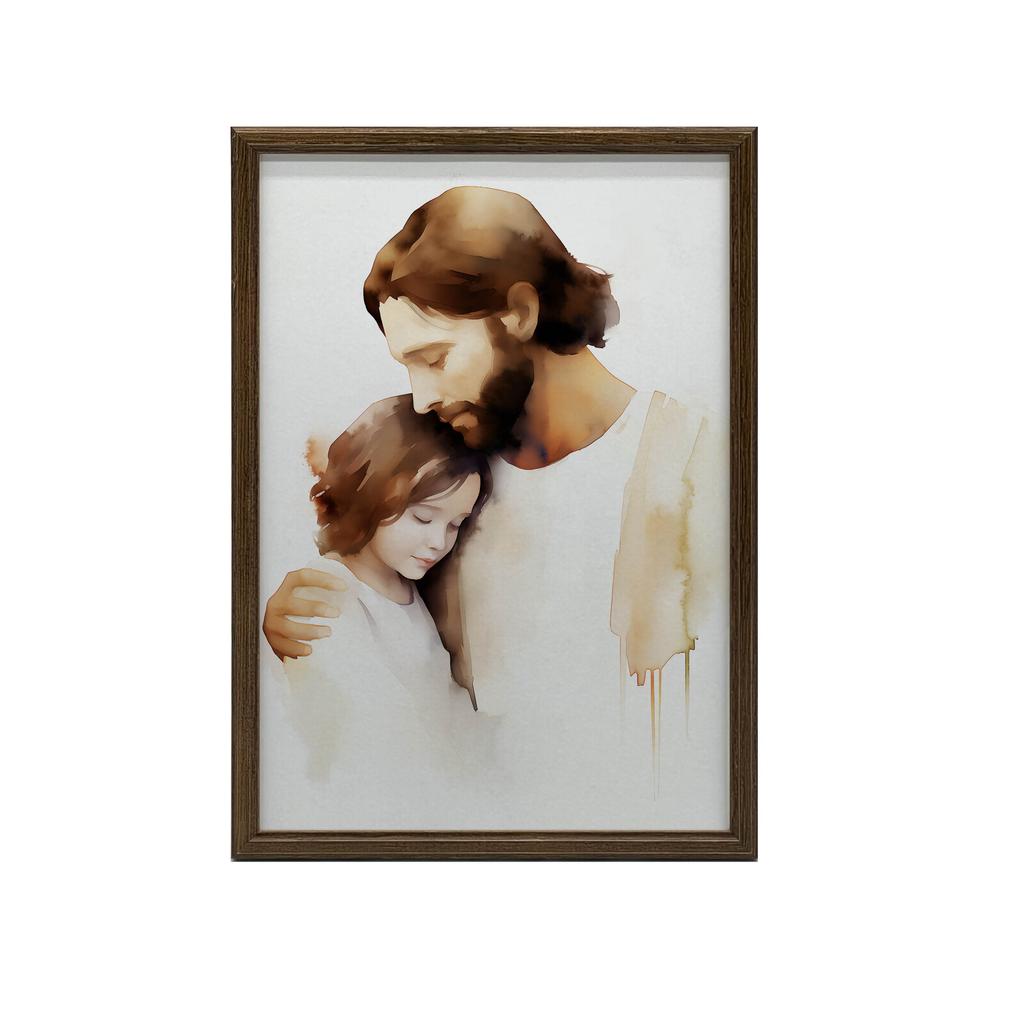 Jesu Omsorg Jesu Omsorg, 30X40 Cm, Svart Aluminiumram, Matt Papper 230 Gsm