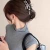 Vintage Ribbon Bow Hair Claw Zinc Zinc Alloy Balletcore Hairpin Retro Bowknot Hair Clip  Makeup Hair Clips