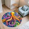 Octopus pattern round rug,Carpet Rug for Living Room Bedroom Sofa Playroom Decor,Non-slip Floor Mat,Holiday Gifts and Birthday Gifts