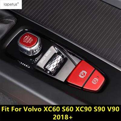 Car Start Stop Auto P Button Hand Brake Sequ Stickers Cover Trim Accessories Fit For Volvo XC60 S60 XC90 S90 V90 2018 - 2024
