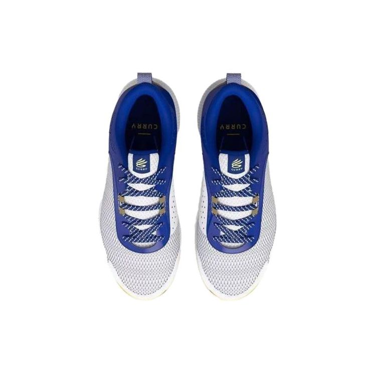Under Armour Men's Curry 3Z6 Basketball Shoes White Royal Yellow 3025090-103