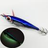 1-3Pcs Luminous Artificial Squid Hook Horizontal Bionic Shrimp Baits Wood Shrimp Cuttlefish Hard Bait for Cuttlefish Sea Fishing