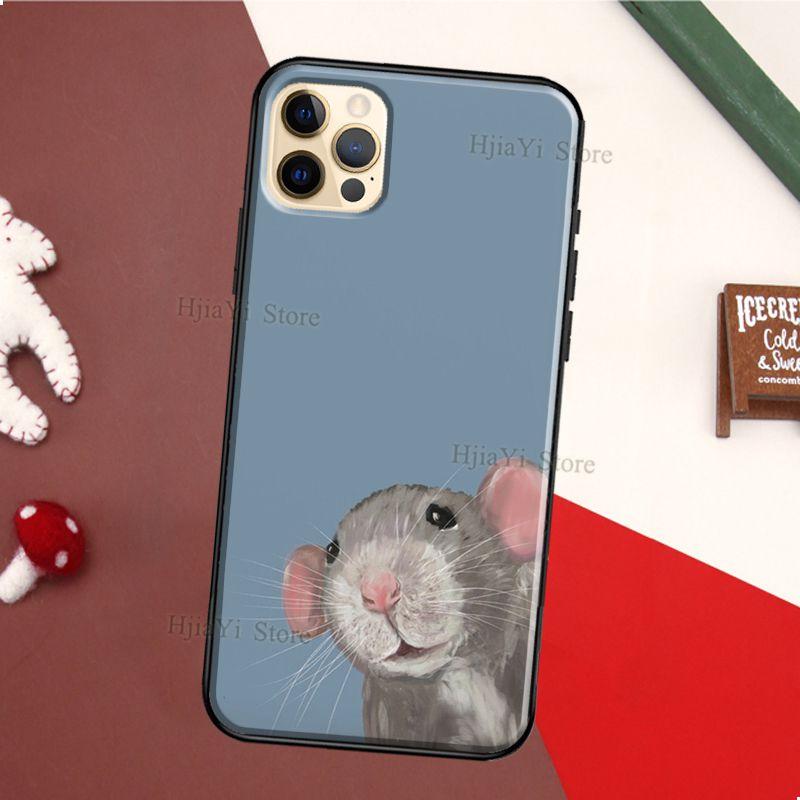 

Mouse Rat For iPhone 12 14 Pro Max 13 mini Case For iPhone 11 14 Pro Max XS X XR SE 2020 7 8 Plus Cover iPhone X XS