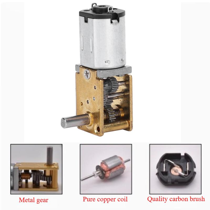 

3V 6V 12V Mini Gear Motor Micro Worm Gear Reducer Brush 1218GE‑N20 High Torque Motore DC Electric Motor Other
