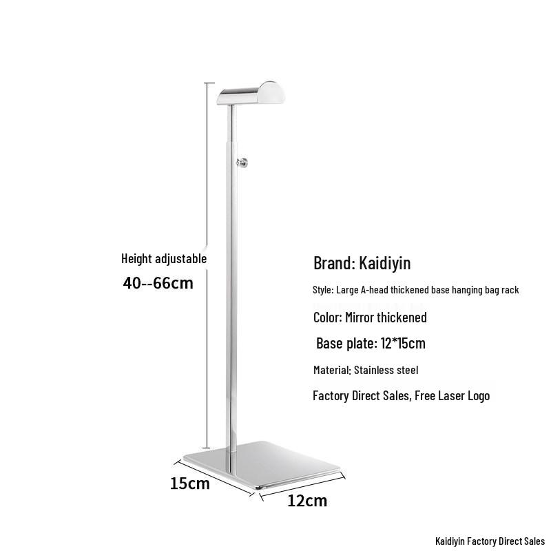 Stainless Steel Handbag Display Stand and Hanger for Tote Bags