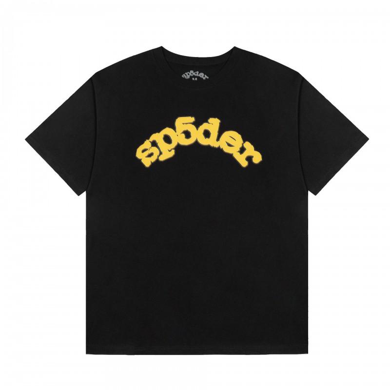 Spider Web Print Loose Fit Unisex Streetwear Short Sleeve T-Shirt Casual Cotton Tee Teens