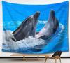 Ocean Dolphin Tapestry Underwater World Tapestry Marine Life Tapestry Wall Hanging For Kids Teen Bedroom Dorm Living Room Decor