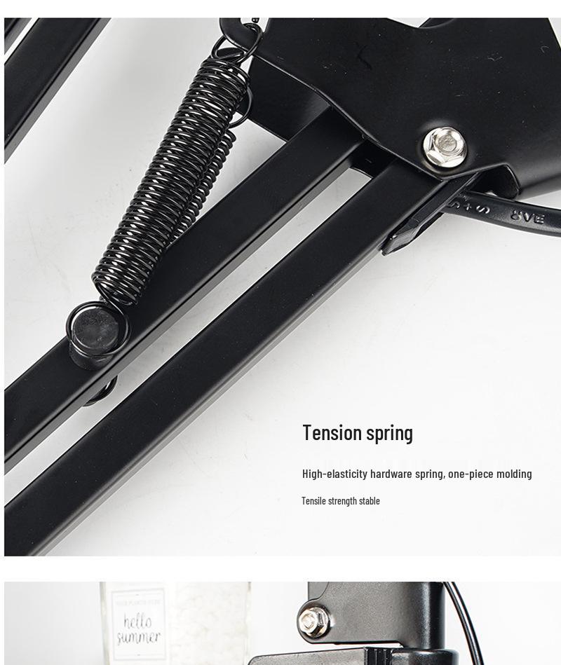 LED Adjustable Eye-Friendly Desk Lamp for Study, Reading, and Work with Long Arm and Clip, Ideal for Eyelash Extensions and Manicures.