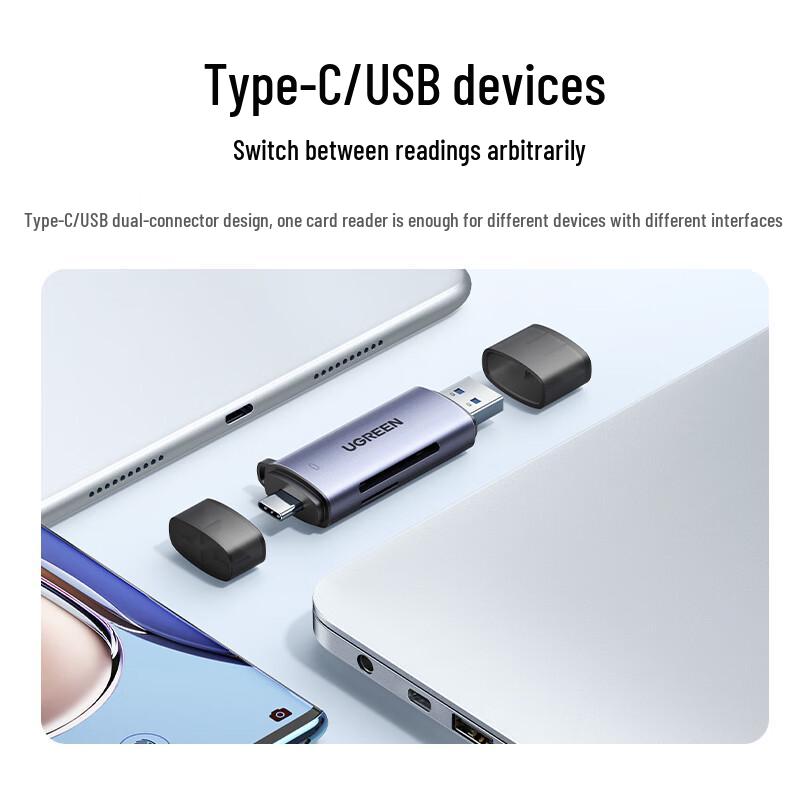 UGREEN USB & Type-C 3.0 High-Speed SD/TF Card Reader