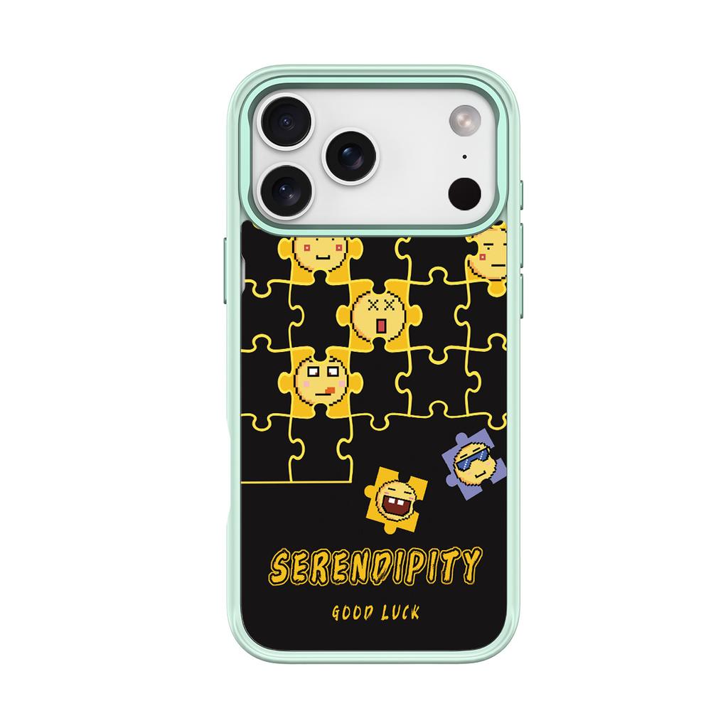 Applicable to Apple 17 mobile phone case, advanced sense 16 replaceable back plate 15promax magnetic mobile phone case, expression puzzle
