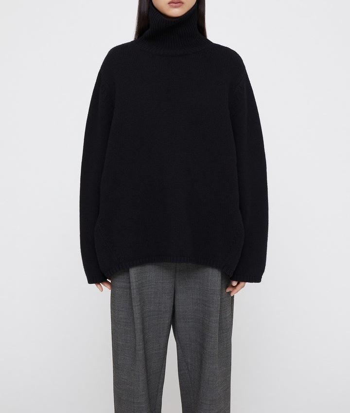 Women's European-Style High Neck Loose Wool Sweater for Autumn/Winter