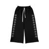 American Vintage Stretch Cord Sweatpants Star Print Loose Fit Streetwear Hip Hop Pants Men Women