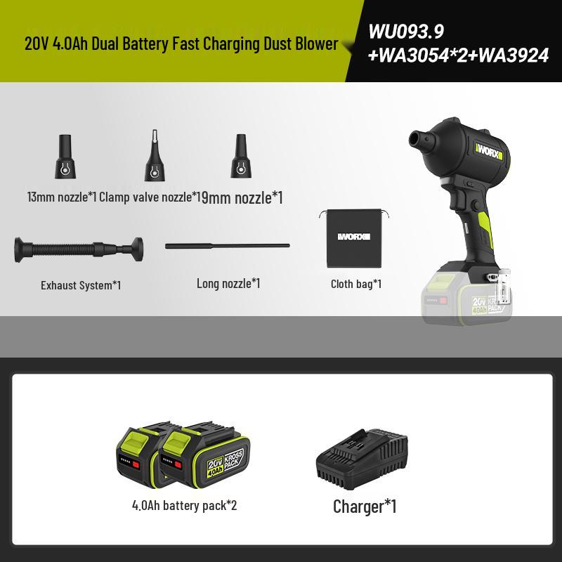Worx WU093 Cordless Small Lithium Battery Industrial Air Duster