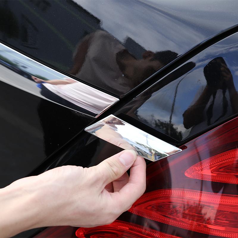 2pcs ABS Chrome Car Tail Strips Sequ Trim For Mercedes Benz S Class W222 2014-2018 Accessories