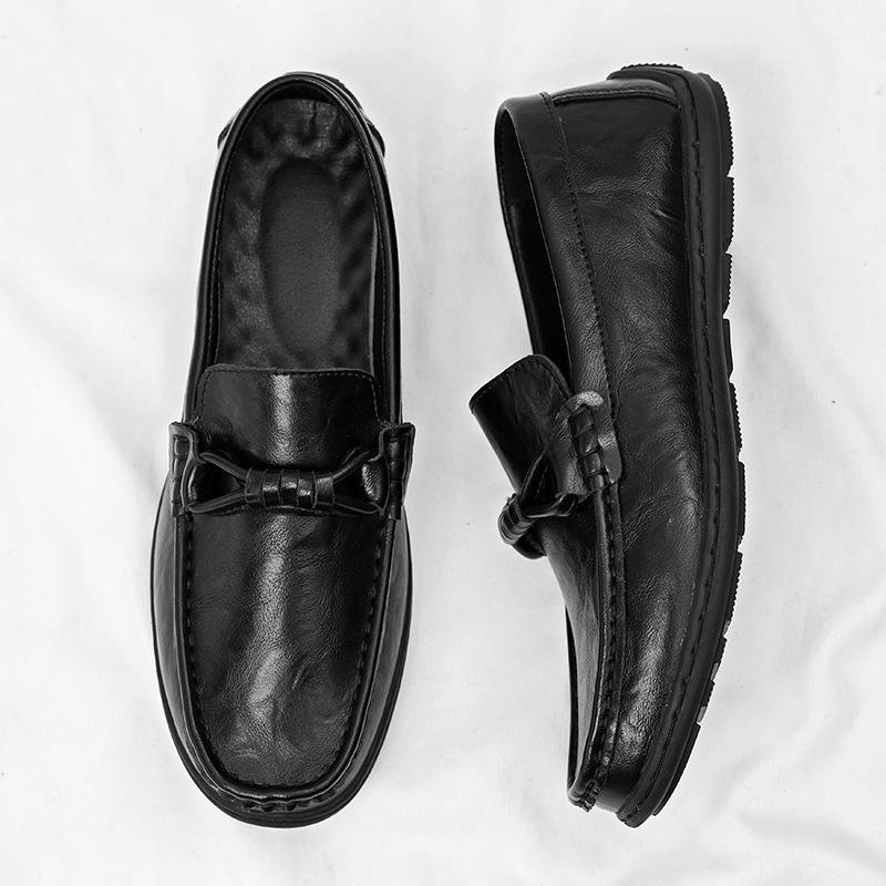 

Amazon temu shrimp skin express sales through ozno Douyin new British style high-end casual leather shoes soft sole simple men 38 чёрный