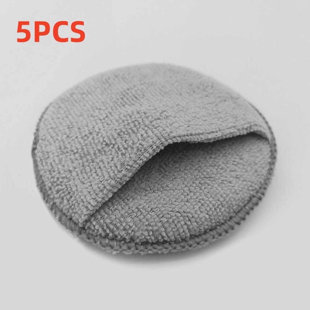 10/1PC Car Detailing Applicator Pads Car Care Waxing Polish Sponges Soft Microfiber Round Pocket Foam Sponges Car Cleaning Tools