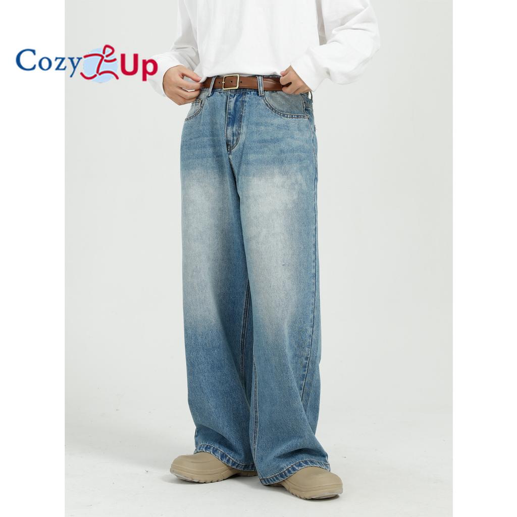 Cozy Up Herren Hip Hop Jean Jogger Loose Fit Streetwear Biker Baggy Jeans Hose Stilvolle bedruckte Cargo-Jeans