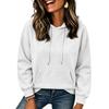 Felpa Casual da Donna Colore Spalle Cadenti Manica Lunga Pullover