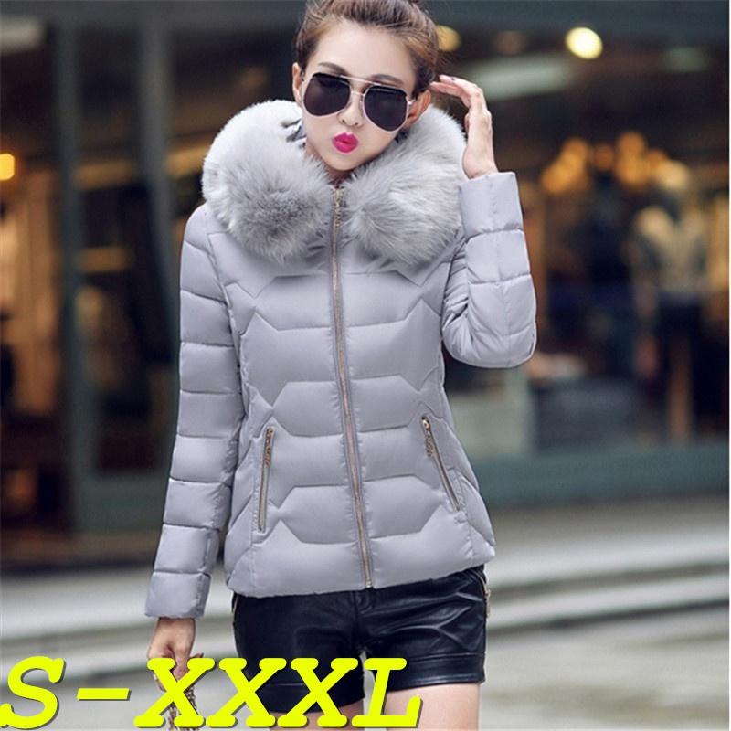 Clothing Shoes Accessories Women Winter Cotton Down Coat Big Fur Collar Warm Hooded Slim Short Parka Jacket Ves Ac In Clothing Shoes Accessories Women, Womens Hooded Peacoat Small Size Xl Tallboy