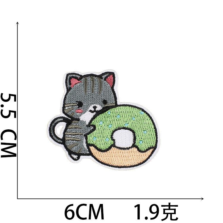 New Cat Family Computer Embroidery Cloth Sticker Cartoon Kitten Patch Sticker Clothes Decoration Embroidery Chapter Label Ironing