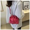 Chic Street Style Women's Bucket Bag 2024 New Trendy Pu Leather Handbag