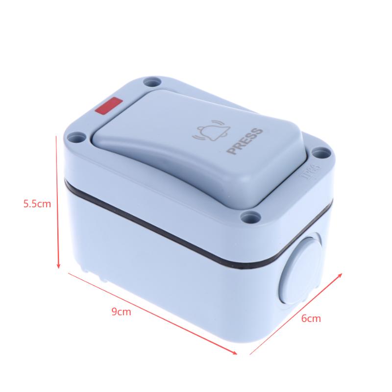 Ac250V 20A Doorbell Switch Self-Resetting Outdoor Ip66 Patio-Mounted Waterproof Doorbell Control Push-Button Switch