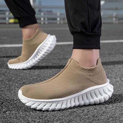 Large Size 46 New One-pedal Socks, Walking Shoes, Light Men's and Women's Outdoor Trend, Lazy Flying Knitting Casual Shoes