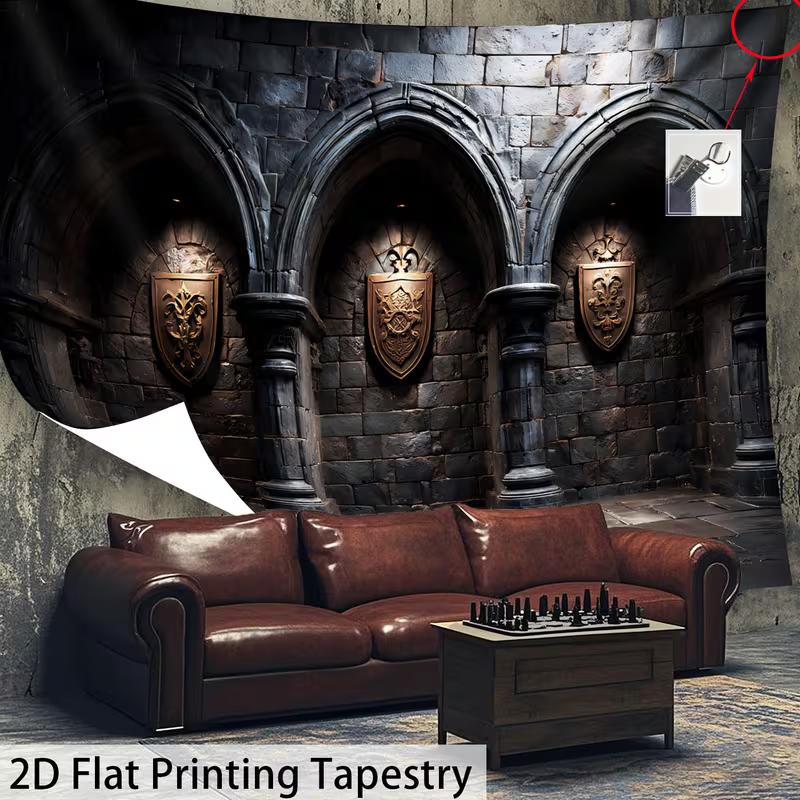 

2D Gothic Castle Wall Tapestry for Bedroom Living Room Aesthetic Decor 47.2x31.5inch/120*80cm