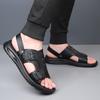 Fashion Business Summer Men's Shoes Minimalist Gentleman Casual Style Dress Up for Daily Office Work Outdoor Black Sandal Breathable