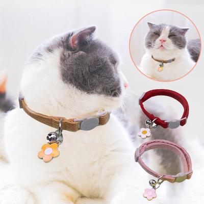 Pet Collar Flower Ornament Wear Resistant Corduroy Puppy Kitten Neck Strap Pet Necklace Photography Prop Pet Supplies