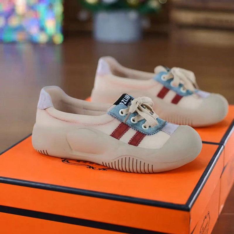 

Muffin sole sneakers summer new breathable thick sole showing feet small wear-resistant versatile casual running 35 жовтий