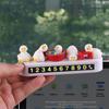 Car Temporary Parking Number Plate Cartoon Duck Phone Number Display Card Auto Dashboard Decoration For Vehicle Interior