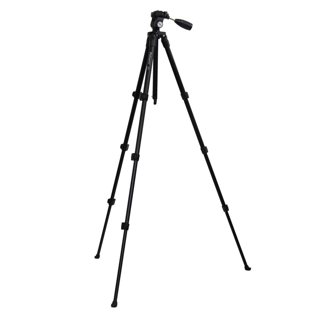 Fotopro Tripod S3 Black Medium Head Aluminum 4-Stage 3-Way