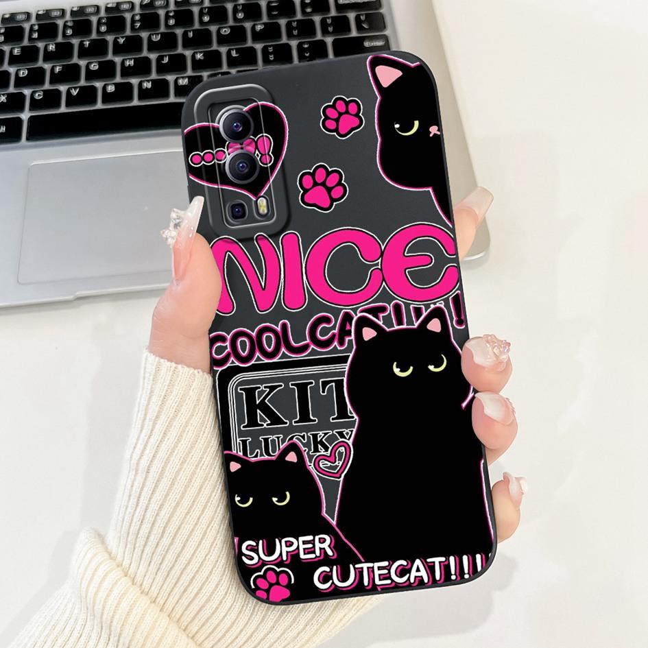 For Vivo Y52 5G V2053 Case Cute Cartoon Panda Duck Rabbit Shockproof Silicone TPU Phone Cover For Vivo Y72 5G V2041 IQOO Z3 Capa