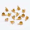30pcs 60pcs Stainless Steel Clasps Cords End Clip Tip Fold Crimps Cubic Zircon Chains Connectors for DIY Jewelry Making Supplies