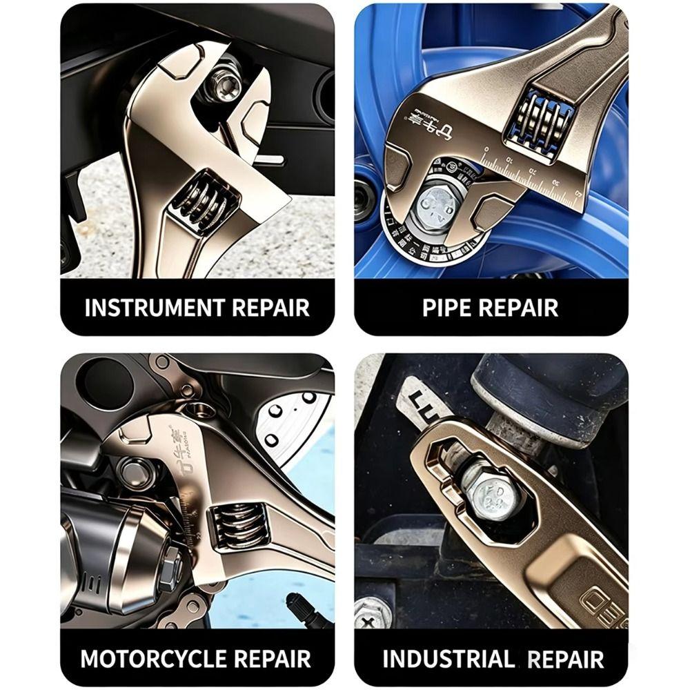 Long Handle Adjustable Wrench 4 In 1 Universal Wrench Car Repair Wrench Car Repair