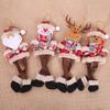 Charming Christmas Decoration Plush Checkered Fabric Hanging Ornaments For Tree
